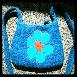 100% Boiled Wool Purse, Like New